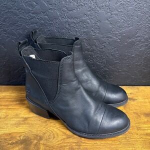Timberland Sutherlin Bay A1T84 Black Leather Chelsea Boots Womens‎ 6.5